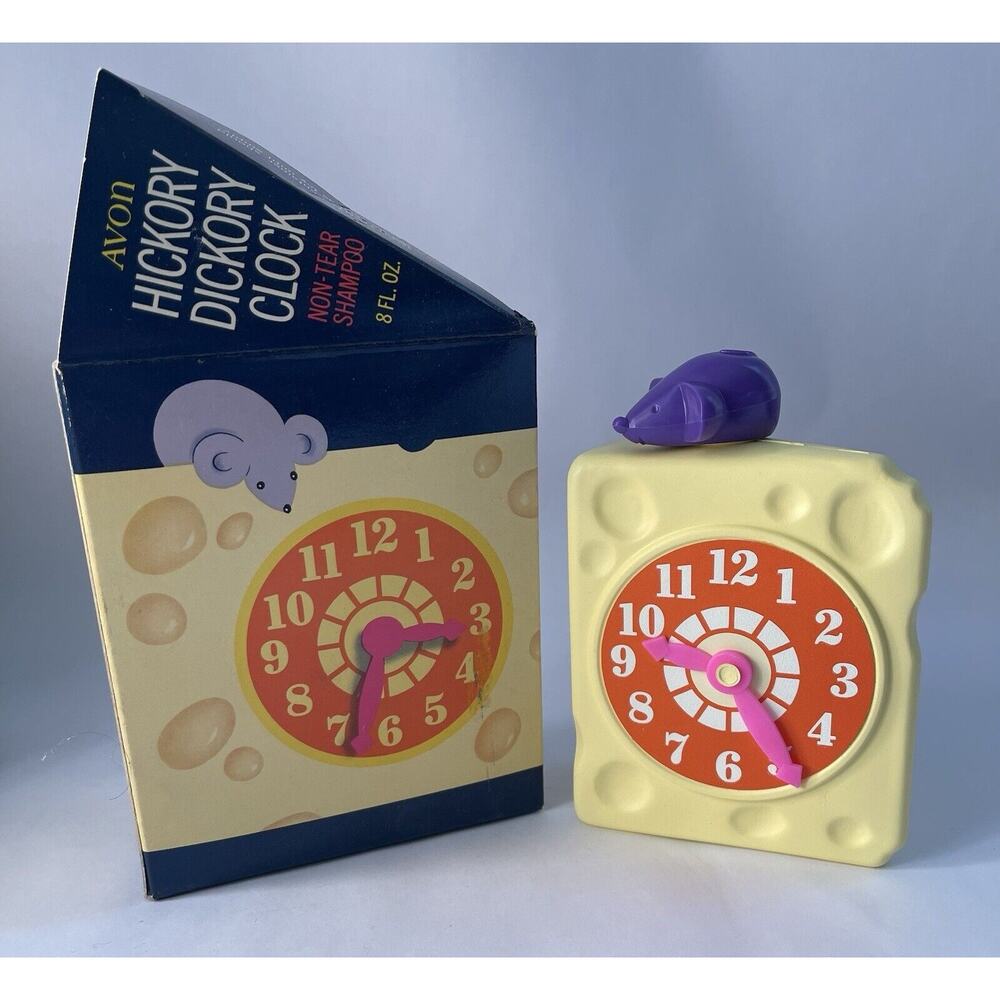 Avon Vintage Retro HICKORY DICKORY CLOCK kids shampoo